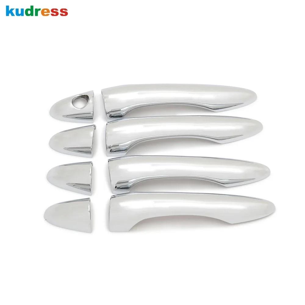 

For Jeep Compass 2017 2018 Chrome Car Side Door Handle Cover Trim Door Handles Catch Molding Overlay Accessories Chrome with 1 hole