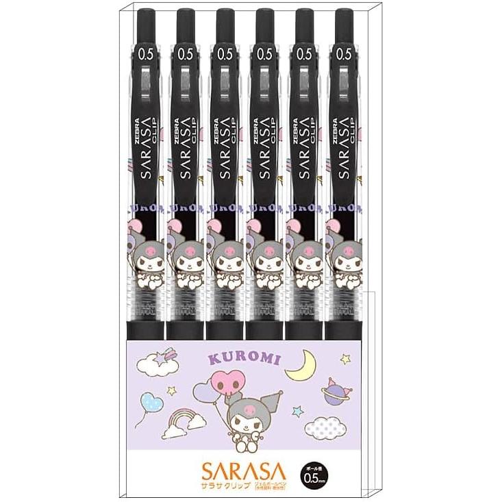 Kamio Japan Kuromi SARASA Ballpoint Pen 0.5mm Set of 6 233577