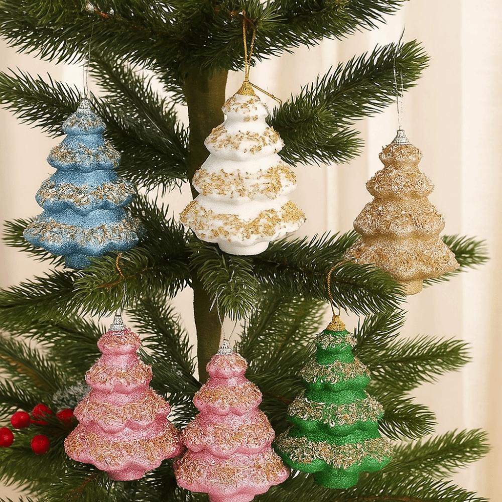 Foam Xmas Tree Hanging Pendant Exquisite Christmas Scene Prop Hanging Ornament  Party Decoration