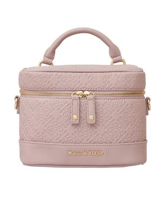 Maison de FLEUR Monogram Kub Axelväska, Rosa, 8A43F0J2000