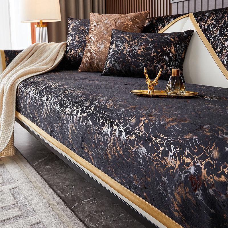 Luxury Bronzing Sofa Cover for Living Room All Inclusive Non-Slip Sofa Cushion Mat Couch Towel Sectional Couch Cover Home Decor