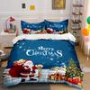 Santa with Gifts Christmas Set Bedding Duvet Cover Set Duvet Cover Pillowcases  (1*Duvet Cover 2*Pillowcases, Without Duvet Insert)