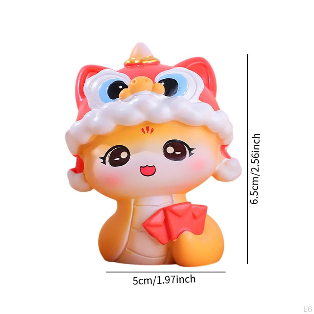 Chinesisches Jahr Schlange Figur Monddeko Niedliches Kunstwerk Cartoon Geschenk des