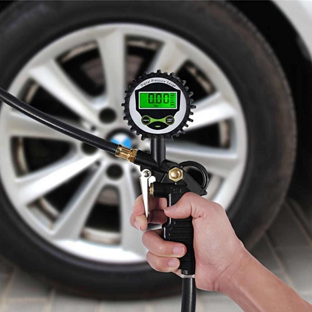 Portable LCD Manometer Pressure Gauge 0-250PSI Air Pressure Gauge  Car