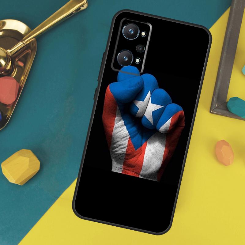 Puerto Rico Flag Case For Realme C53 C55 C67 C61 C75 C51 C21Y C25S GT 6 6T 5 GT7 Pro 10 11 12 13 14 Pro Plus