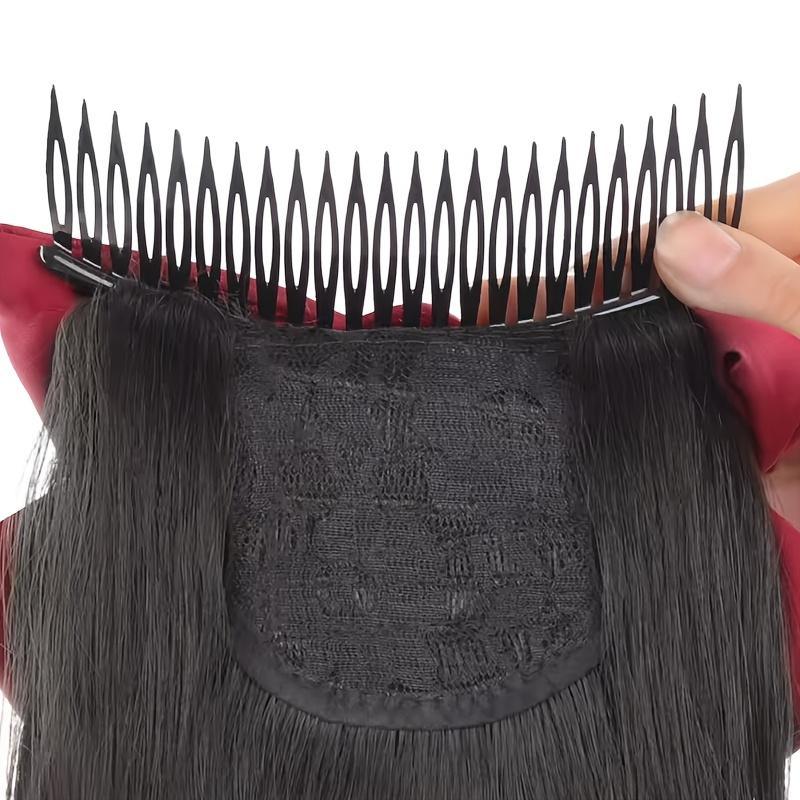 Synthetic Retro Ponytail with Comb Europen Princess Curly Puff Ponytail Clip in Hair Tail Natural False Hair Extension