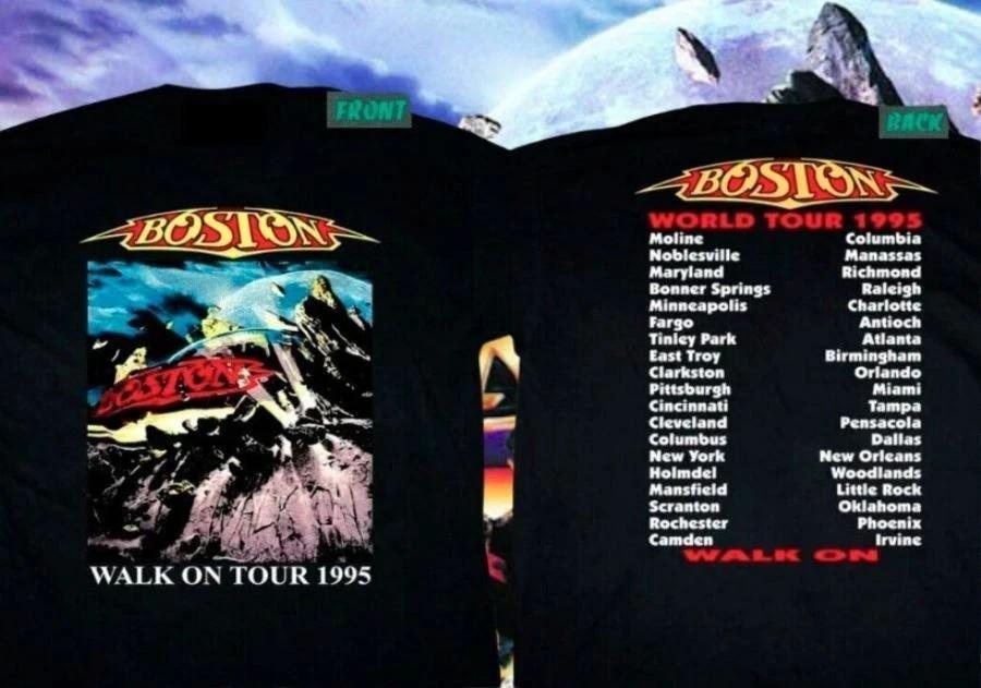 Boston Walk 1995 Tour Band Vintage T-Shirt Rock 90s Fans Music Concert Shirt S