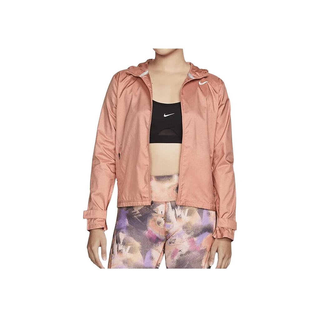 Nike Essential Logo Muster Windbreaker Jacke Damen Jacke Rosa CU3218-824