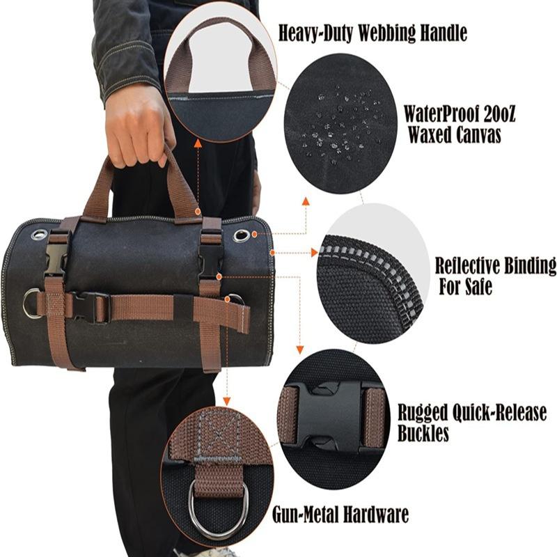 Electrician's Tool Storage Bag Roll-Up Multifunctional Canvas Hardware Tool Bag Oxford Cloth