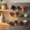 Hand Painted Mushroom Magnets 3D Refrigerator Magnet Resin Fake Decorative Memo Holder Photo Notes for Whiteboard Cabinet Kitchen