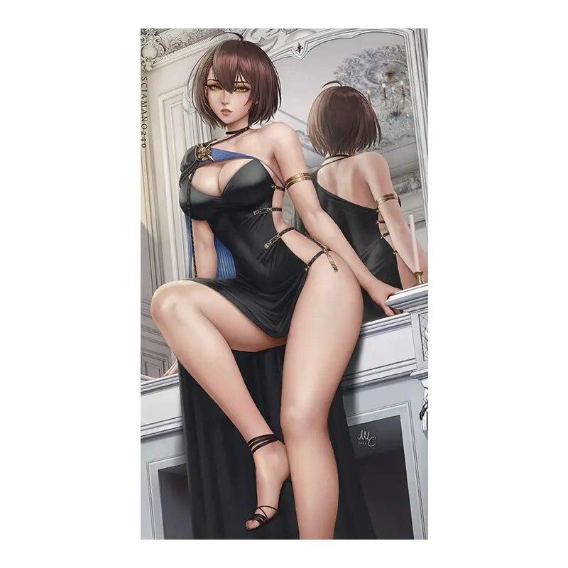 Print Canvas Game angel warrior Nude Sexy Girl Art Poster Living Room Bedroom Hanging Picture