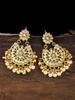 Gold Tone Kundan & Pearls Dangle Earring For Women
