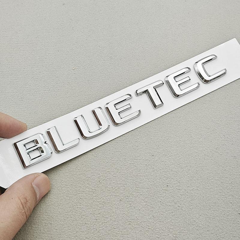 3D BLUETEC Car Rear Trunk Letters Badge Emblem Decal Sticker For Mercedes Benz W212 W166 ML350 GL350 Auto Accessories