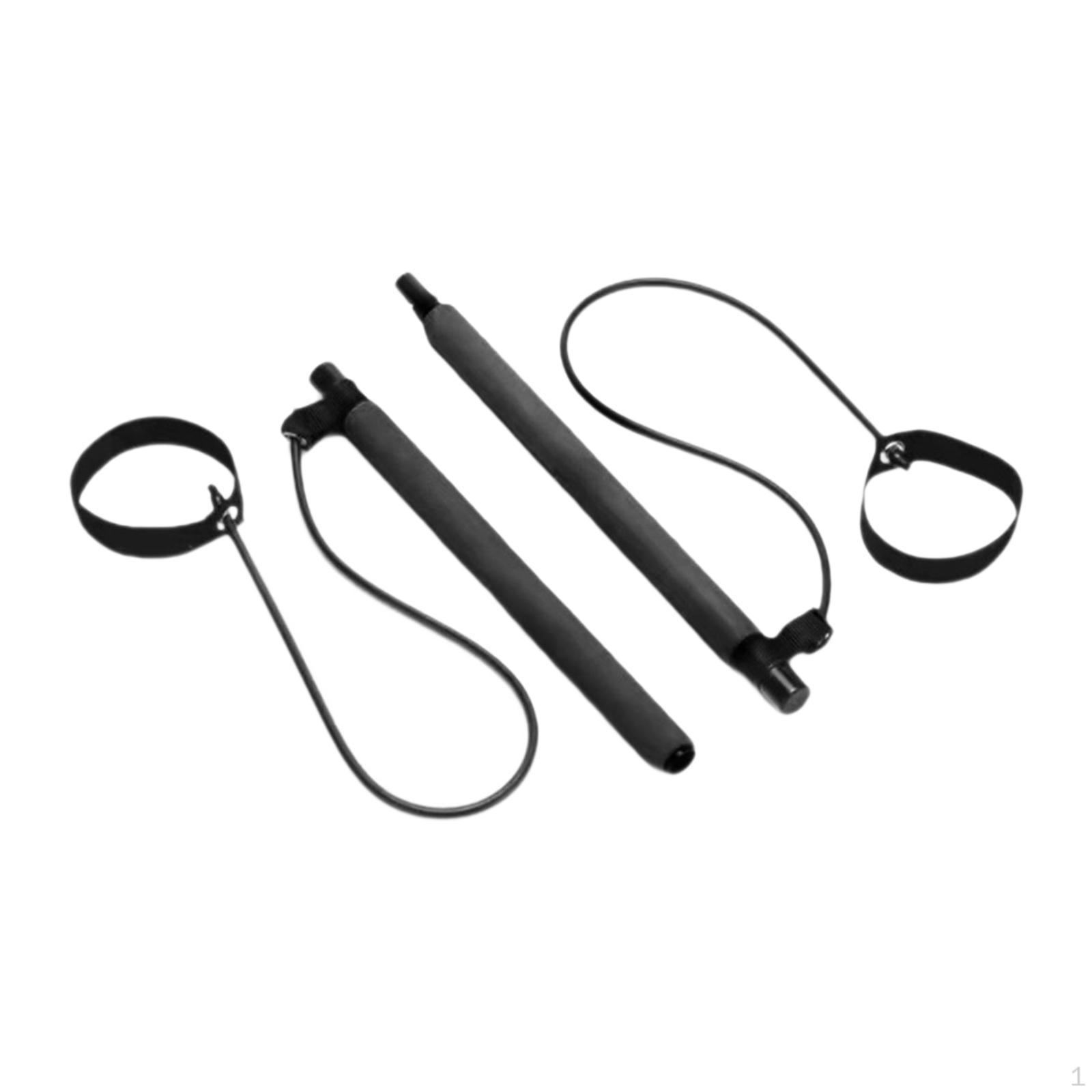 

Секция пилатес-бара с эспандерами для домашнего фитнеса чёрный