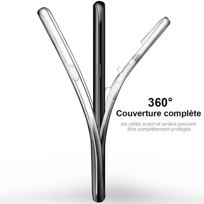 Case - Efconnection - for Samsung Galaxy Note8 - Transparent Silicone - Full 360° - Shockproof Protection