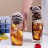 1/3 pcs Hot selling cute bear shaped kitchen refrigerator DIY ice tray silicone mold whiskey ice mold making box frozen coffee a