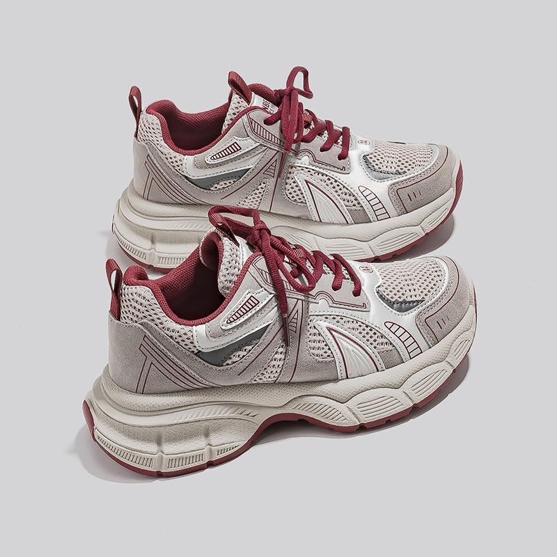 Thick-soled heightened and lightweight gray dad shoes women's new spring casual versatile small sports shoes 7