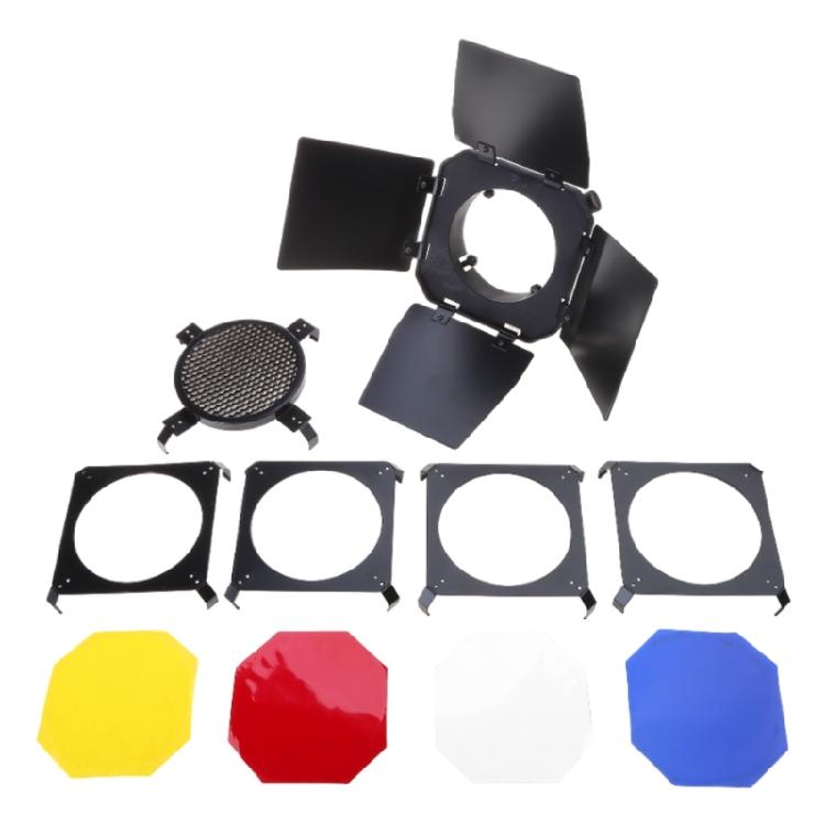 

Precise Lighting Control Flash Diffuser Kit Including BD-03 Barn Door & Filters 1