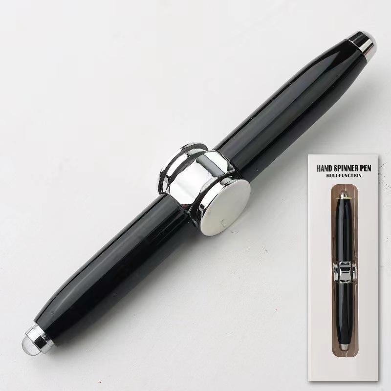 Fingerspitzen-Kreiselstift multifunktionaler LED-Stift rotierender Dekompressions-Kreisel Metallkugelschreiber modische Büroartikel