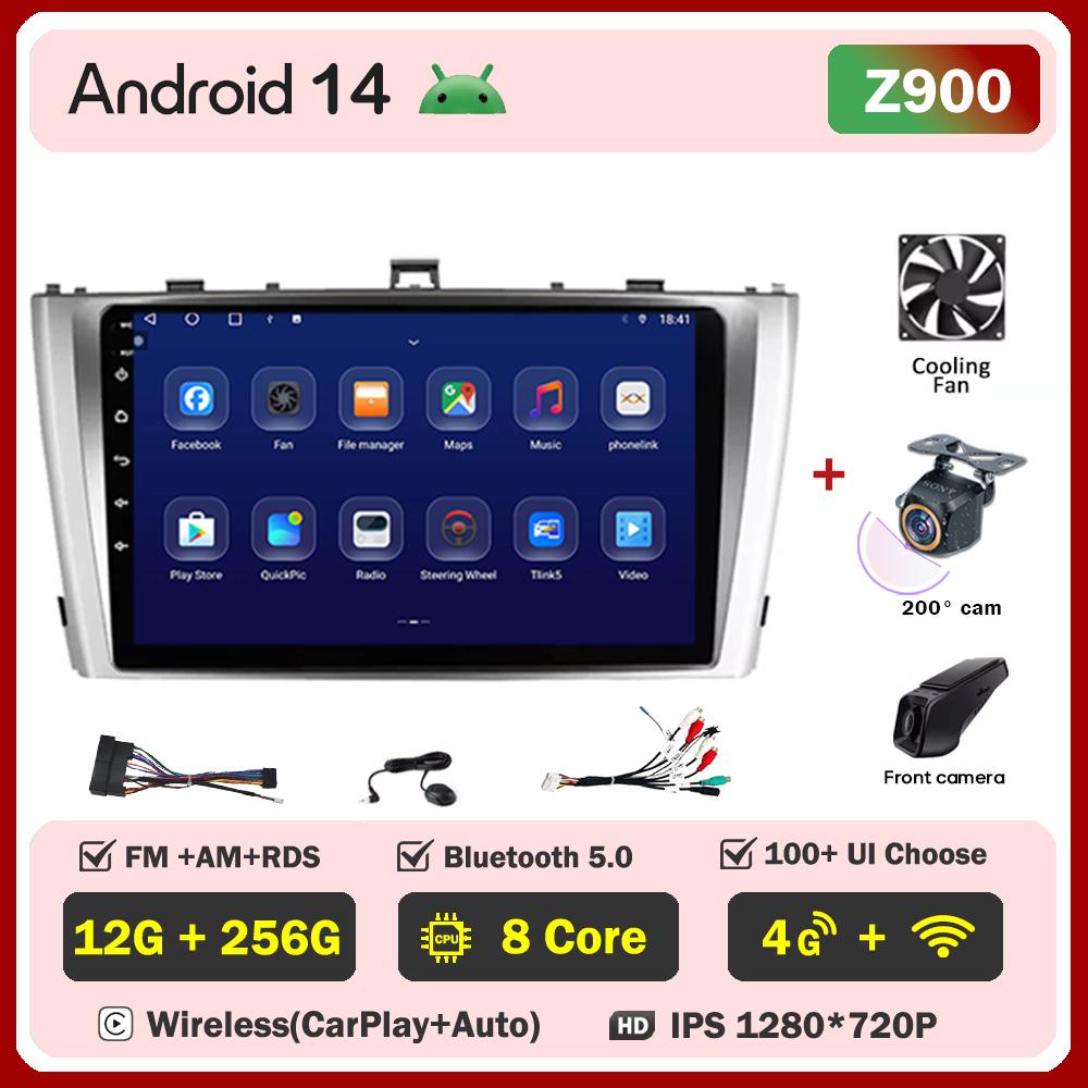 For Toyota Avensis 3 T27 2008-2015 Car Radio Player Car Carplay Screen Autoradio Mirror Link Android Auto Touch Screen 8 Core