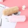 Version of The New Creative Pencil Box Small Fresh Cute Girl Fluffy Square Octagonal Pen Bag Girl Heart Students Simple