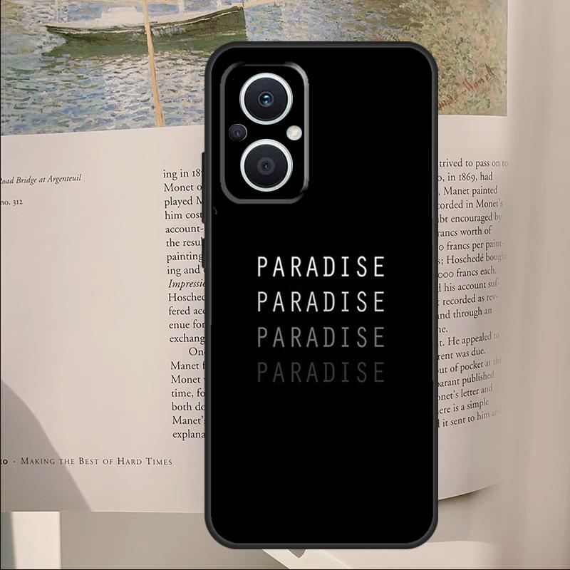 Simple Minamilst Black Quote Cover For OPPO Reno 13F 11F 12F 14F 10 11 12 13 14 Pro 7 8 Lite OPPO Find X6 X5 X8 Pro Case