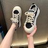 Popular Versatile Thick-soled Lace Thin Casual Board Shoes Women's 2025 New Summer Net Shoes Breathable Little White Shoes Women