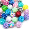 20mm, 16mm, 14mm, 12mm, 10mm Colorful Rhinestone Beads Round Spacer Beads for Jewelry Bracelet Necklace Pen Bag Chain Making Crafts Supplies (16mm