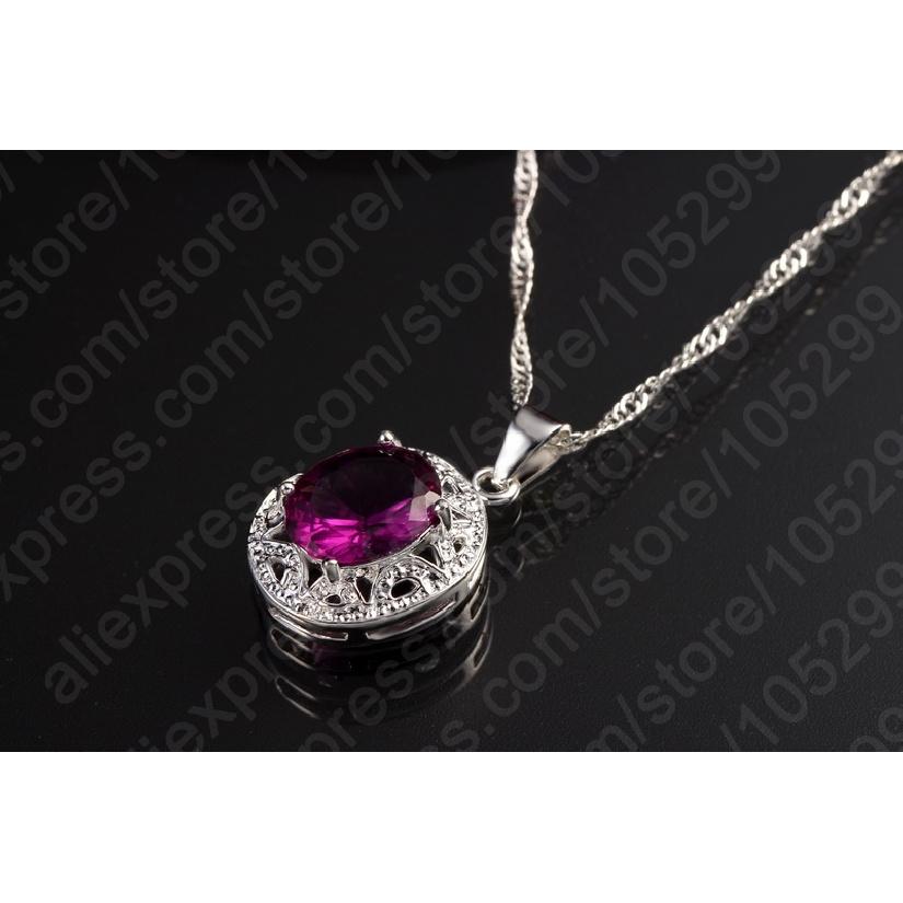 Crystal Pendant Necklace Earrings Ring Cubic Zircon Trendy Party 925 Sterling Silver Jewelry Sets Women New Design