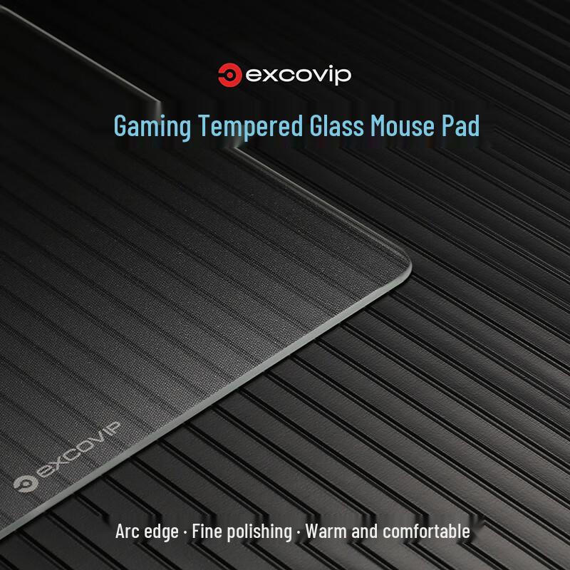EXCO Transparent Glass Gaming Mouse Pad