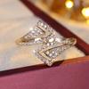 Elegant Women's Fashion Ring with Luxurious Cubic Zirconia, Unique Design, Multifunctional, Bold Micro-inlay, Suitable for Daily Wear and Parties