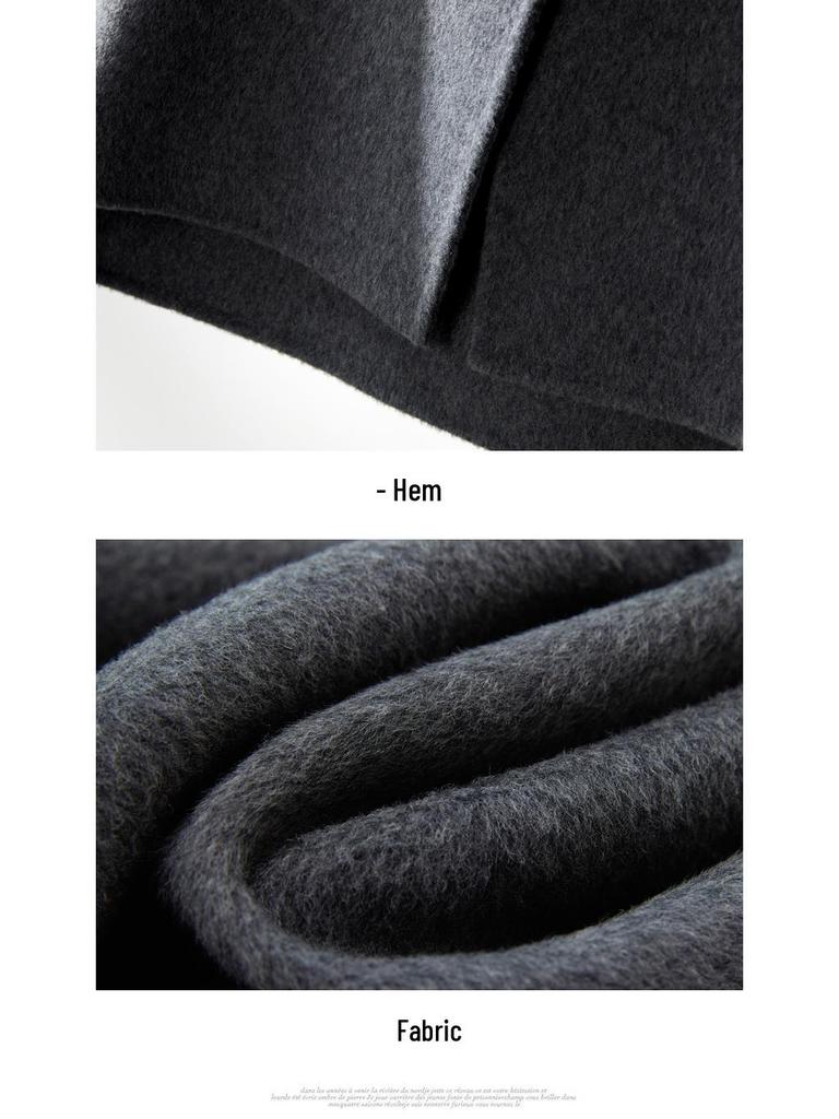 Women's 2025 Asymmetrical Gray Wool Vest - Round Neck, Button-Up, Sleeveless for Spring & Autumn Fashion