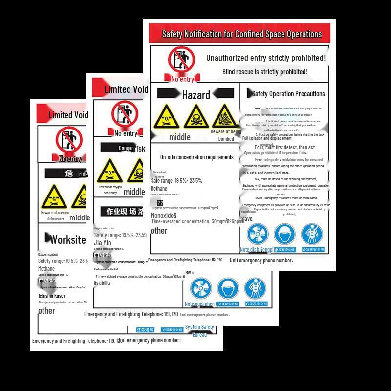 LuKun PVC Limited Space Safety Sign