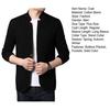 Gola Alta Manga Comprida Bolsos Abotoamento Simples Jaqueta Tricotada Masculina Primavera Outono Cor Sólida Blazer Casaco Masculino