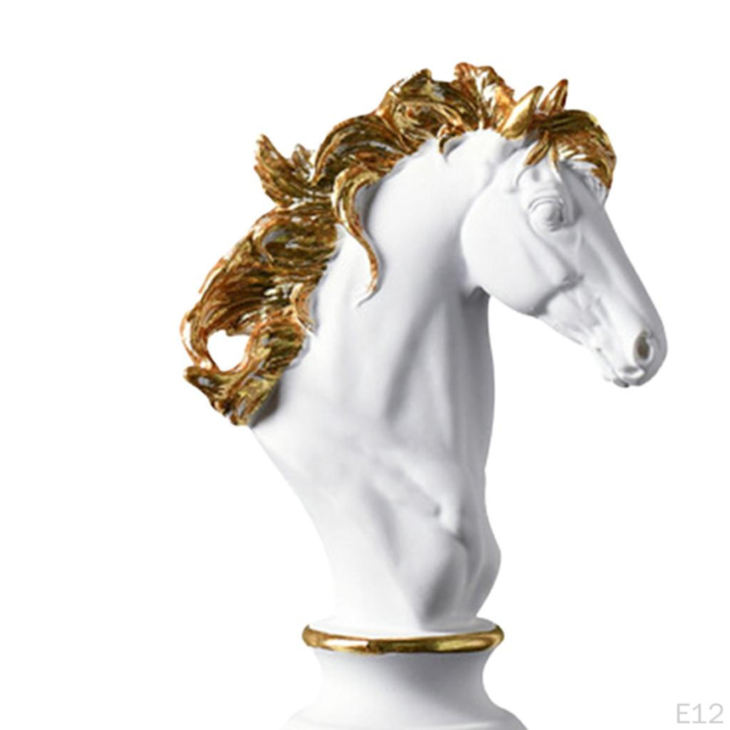 2pcs Chess Pieces Statue Sculpture Collectible Figurine Resin Crafts Home Decoration Contemporary