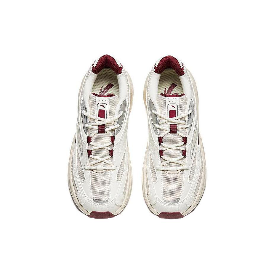 New Anta Millennium 6 Anti Slip Wear Resistant Low Top Casual Shoes Women's Beige Red 922348883-4