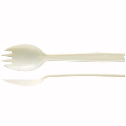 Nagao Disposable Spork, 16cm, Natural, Individually Wrapped, Set of 100, 3771207