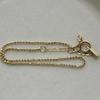 Xin Zhe Mei S925 Sterling Silver Gold-Plated Women’s Light Luxury Fine Gold Bean Bracelet