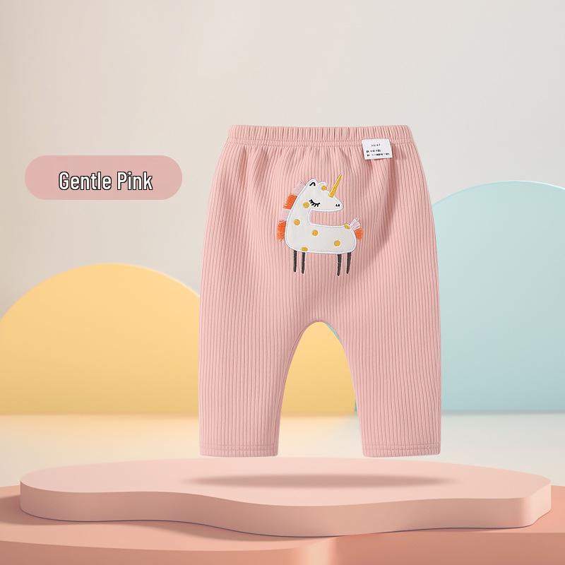 2025 Autumn/Winter Toddler Girls' Fleece-Lined Leggings 0-3 Years