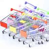 Supermarket Handcart Trolley Dollhouse Furniture Supermarket Shopping Basket Dollhouse Accessories