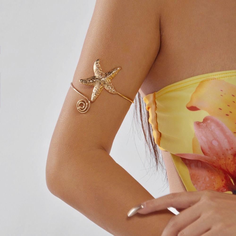Adjustable Arm Bracelet Boho Beach Jewelry Trendy Arm Bangle  For Women