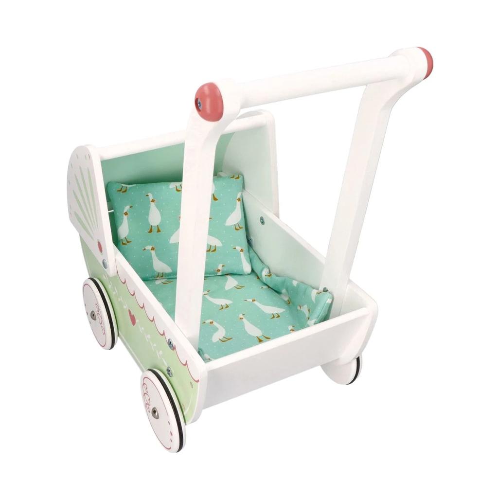 Wooden Pastel Doll Stroller