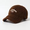 Baseball Cap Women's Solid Lamb Fleece Corduroy Splicing Cap Autumn and Winter Warm Baseball Cap