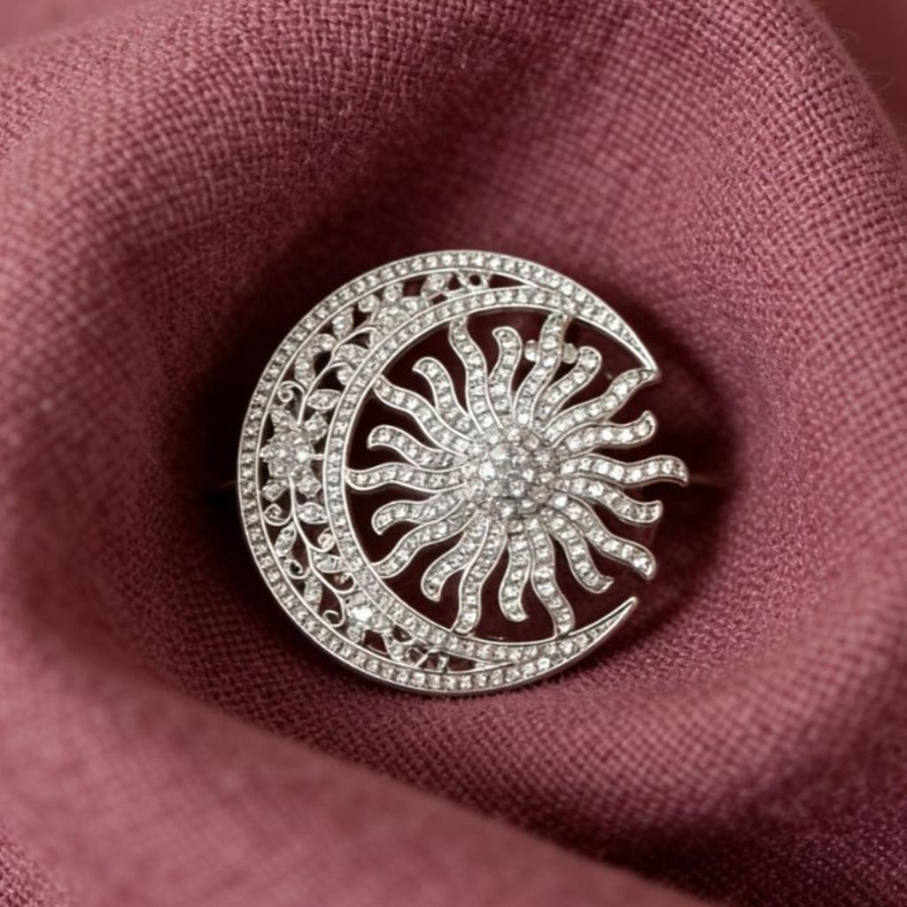 Versatile Alloy Flower Pin With Smooth Surfaces Easy To Cleaning For Multiple Styles Pairing