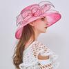 Summer Korean Version of Flower Mesh Sun Hat Beach Sun Hat Women's Organza Top Hat