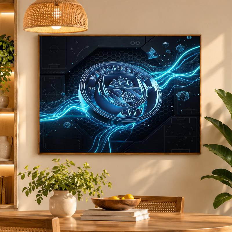 5D Diamond Painting Manchester City DIY Full Drill Diamond Art Kit Home Decoration