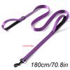 1.8m Two Handle Heavy Duty Nylon Dog Leash For Training Control Guard Rope Walking Cat Dog Harness Lead Reflective Night Safety