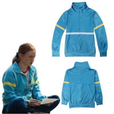 ZYLLO New  Zip Up Hoodie Sweatshirt Max Mayfield Cosplay Zipper Hooded Jacket