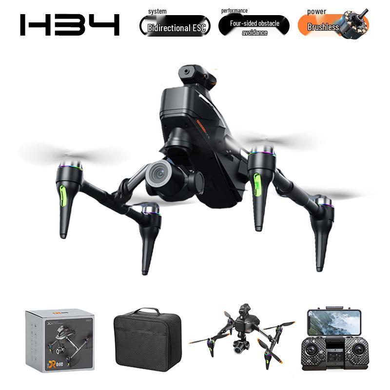 H16 Dual Camera 4K Drone with Brushless Motor, Optical Flow, and Folding Design