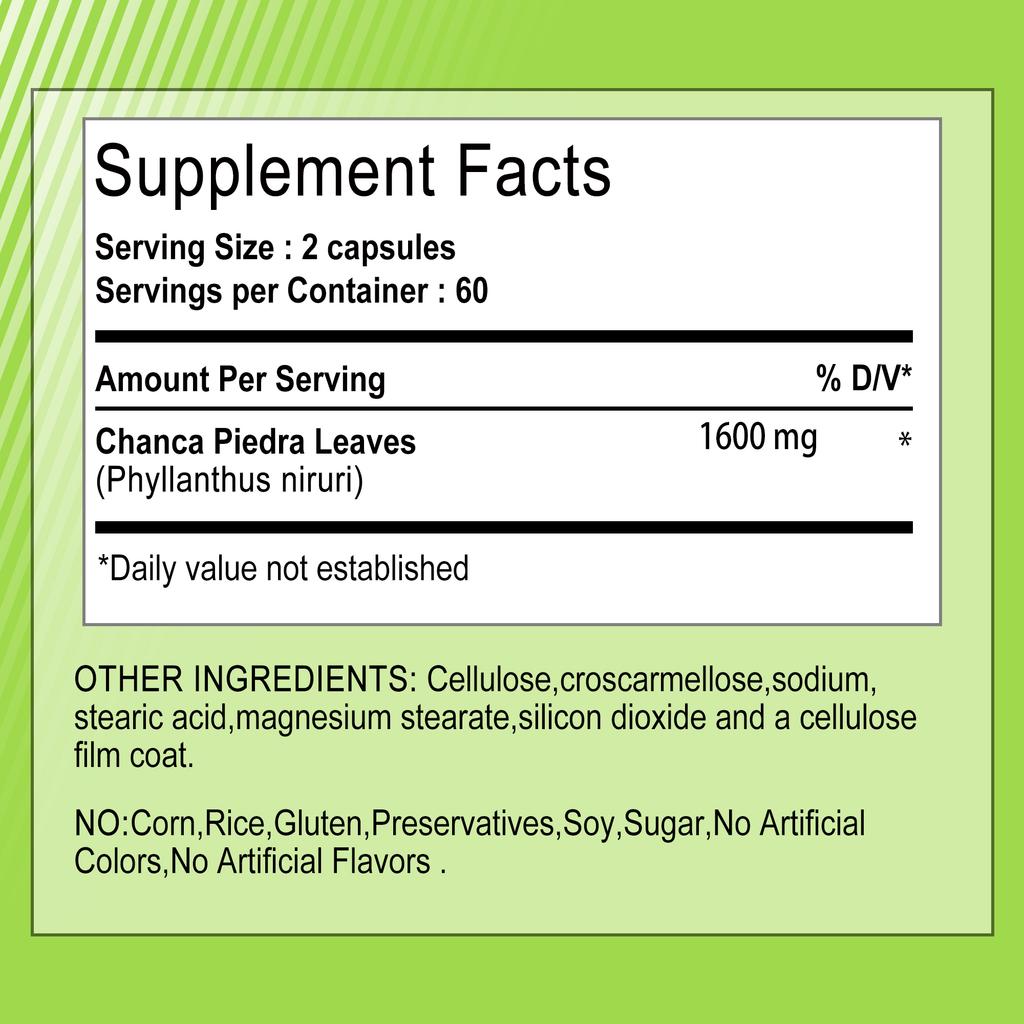 Pslalae Chanca Piedra Capsules 1600 mg - Levergezondheid